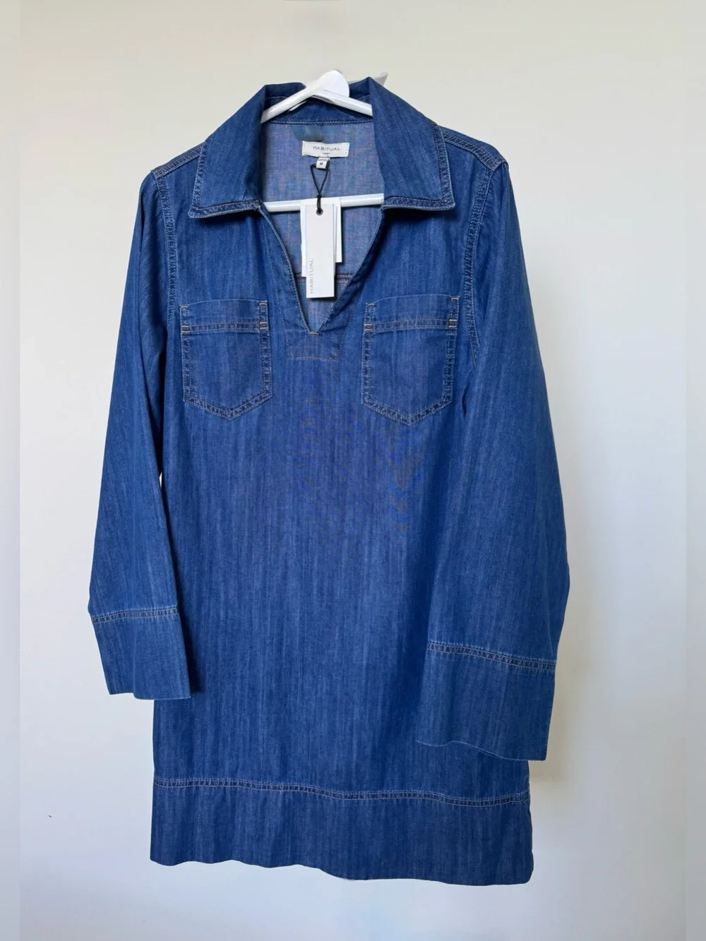 Habitual Blue Denim Tunic Dress Relaxed Fit Size М - Picture 2 of 7